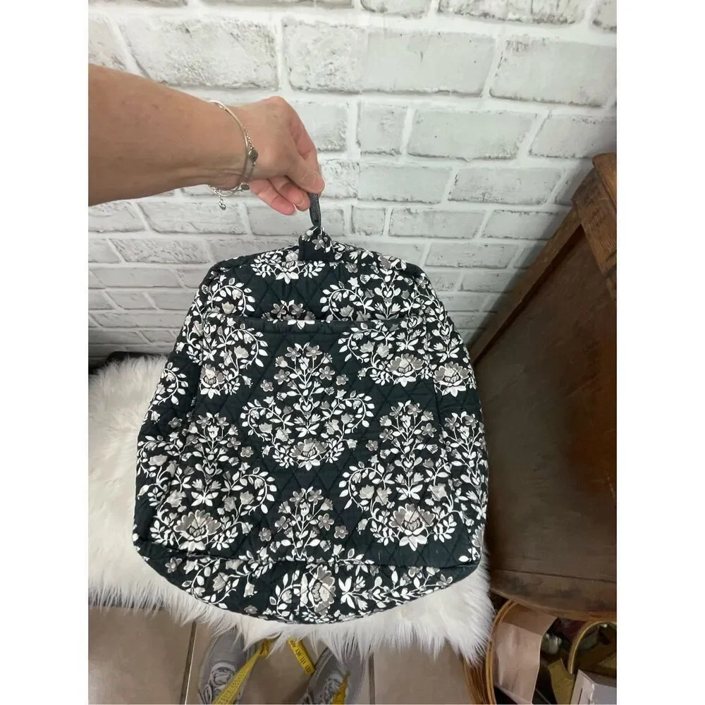 Vera Bradley Large Traveler Duffel Chandelier Noir Black Floral Retired